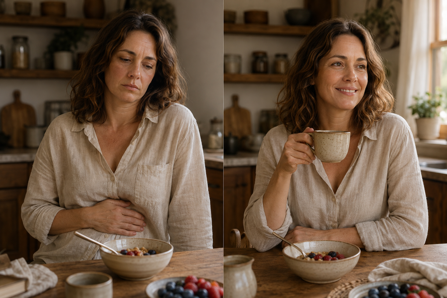 Illustrative target customer enjoying breakfast comfortably